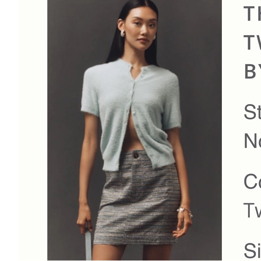NWT Maeve Colette tweed mini skirt